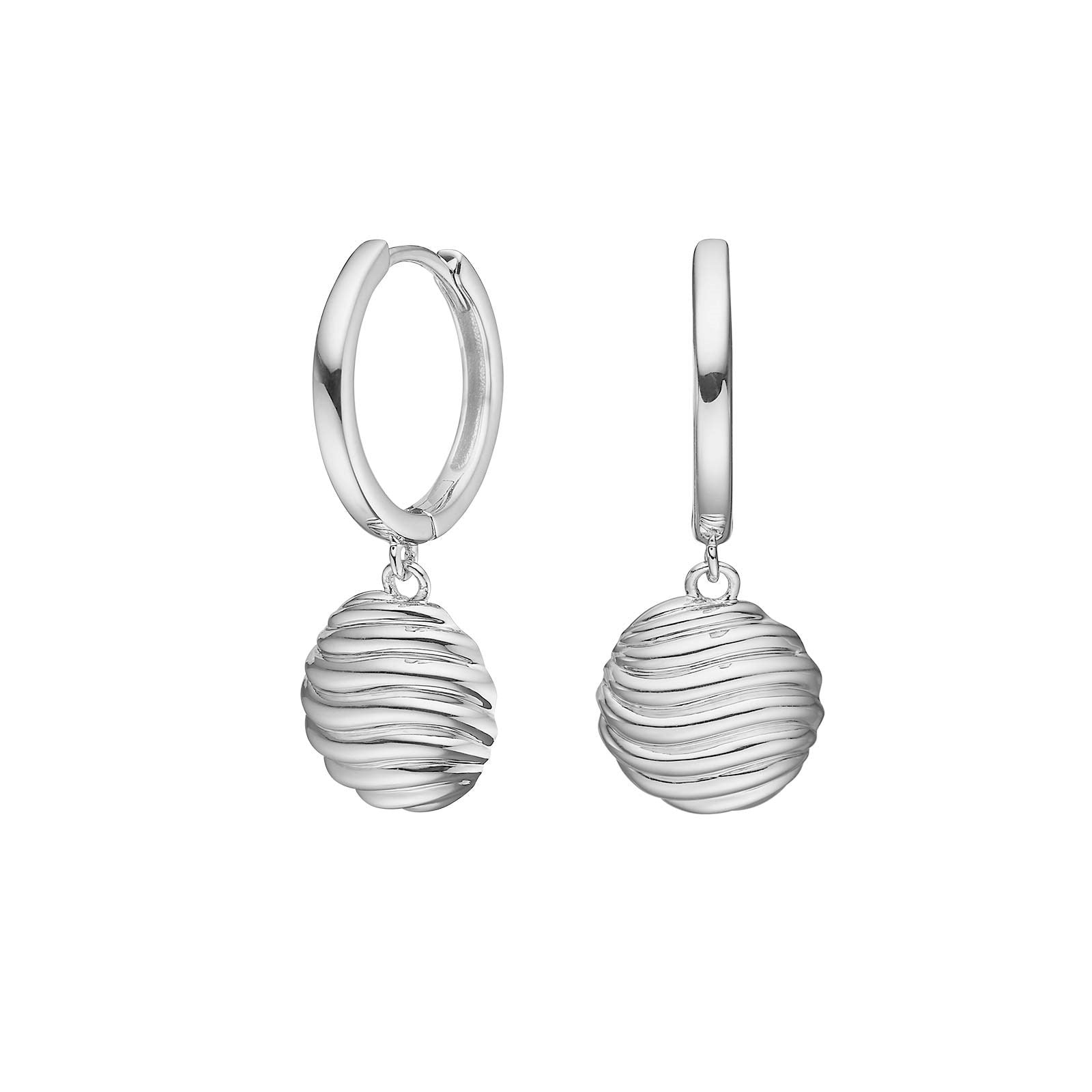 Silver earrings circle BREEZE52