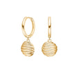 Silver earrings circle BREEZE52