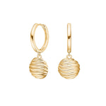 Silver earrings circle BREEZE52