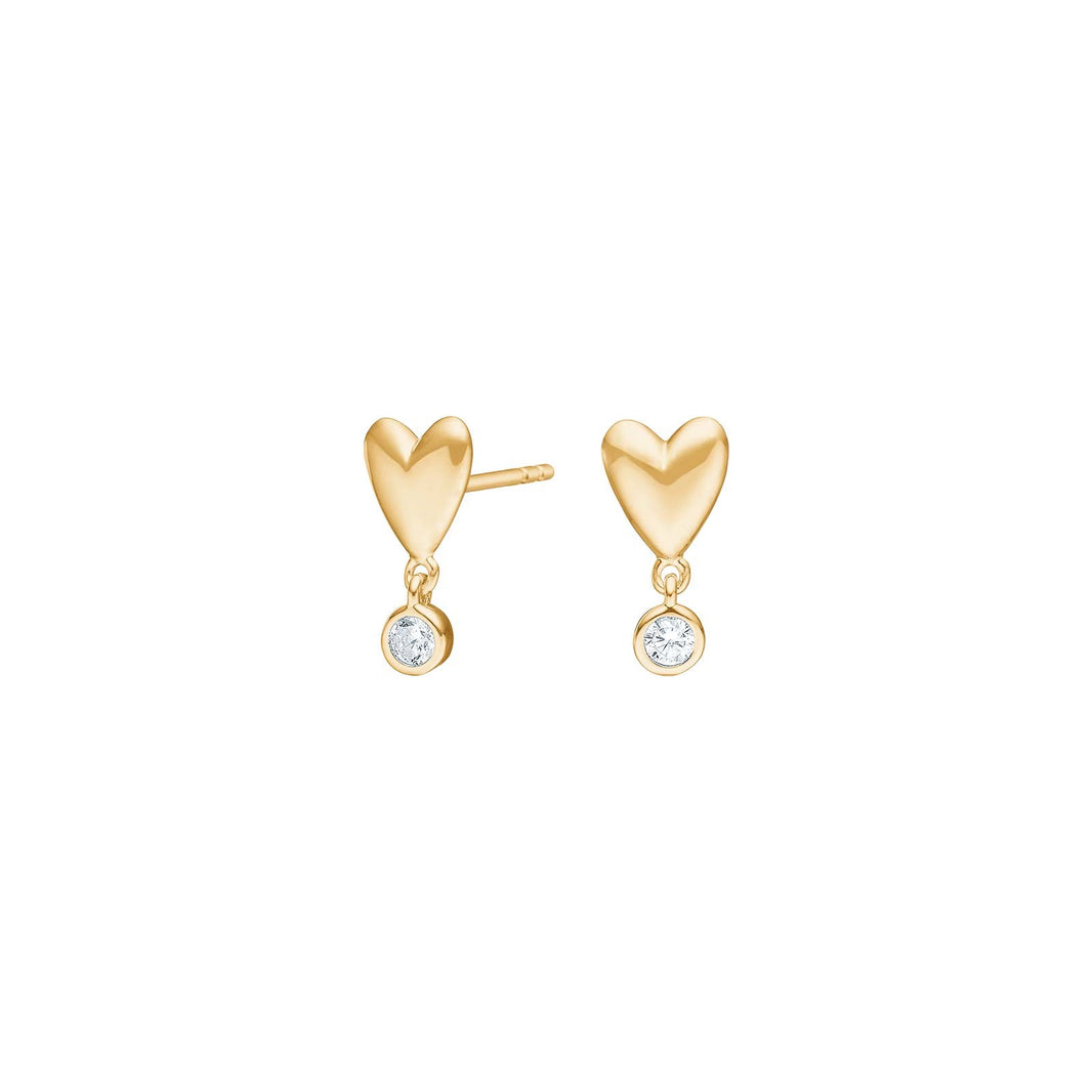 Silver ear studs RISANOR - Gold plated
