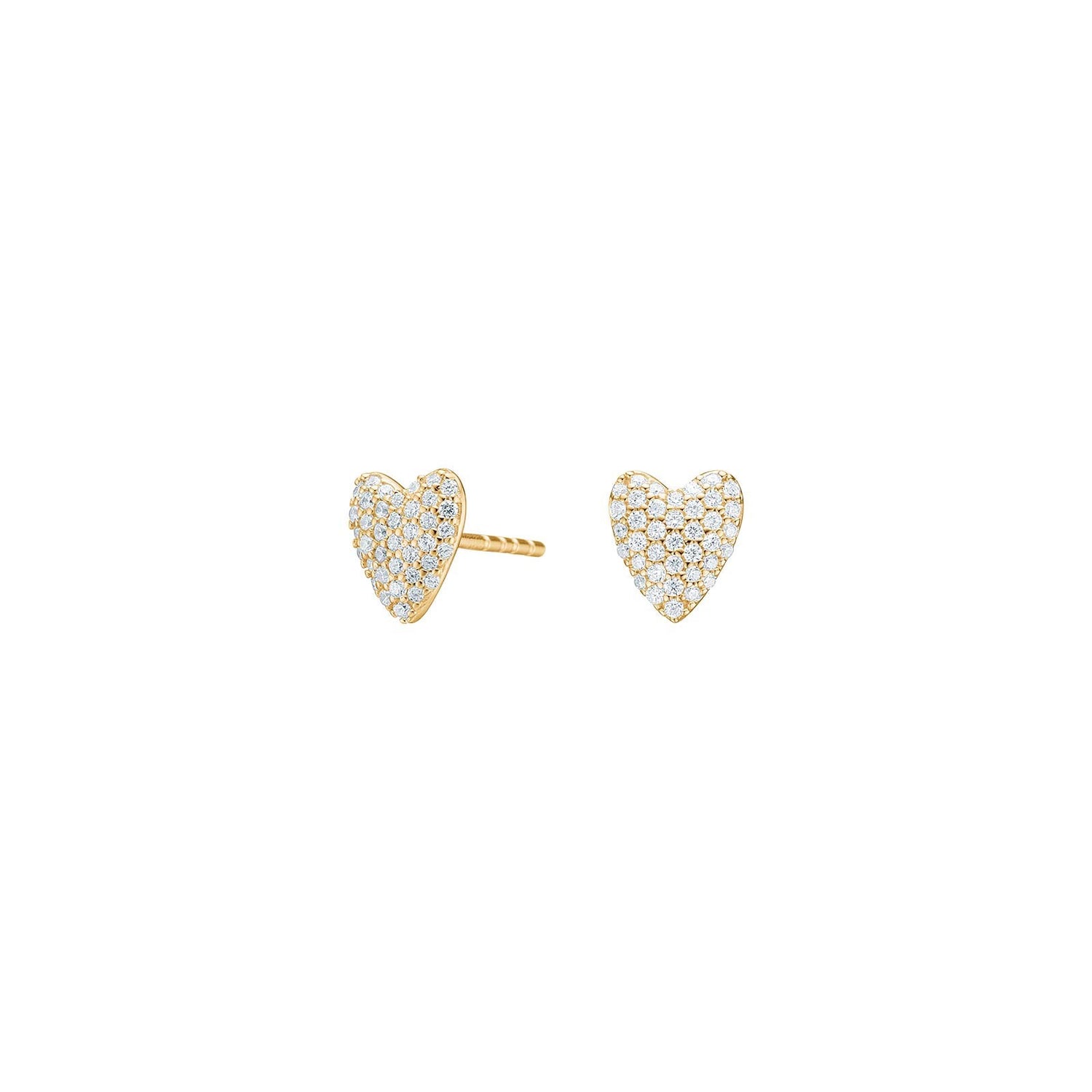 Silver ear studs RISANOR - Gold plated