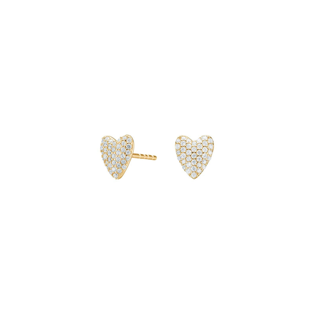 Silver ear studs RISANOR - Gold plated