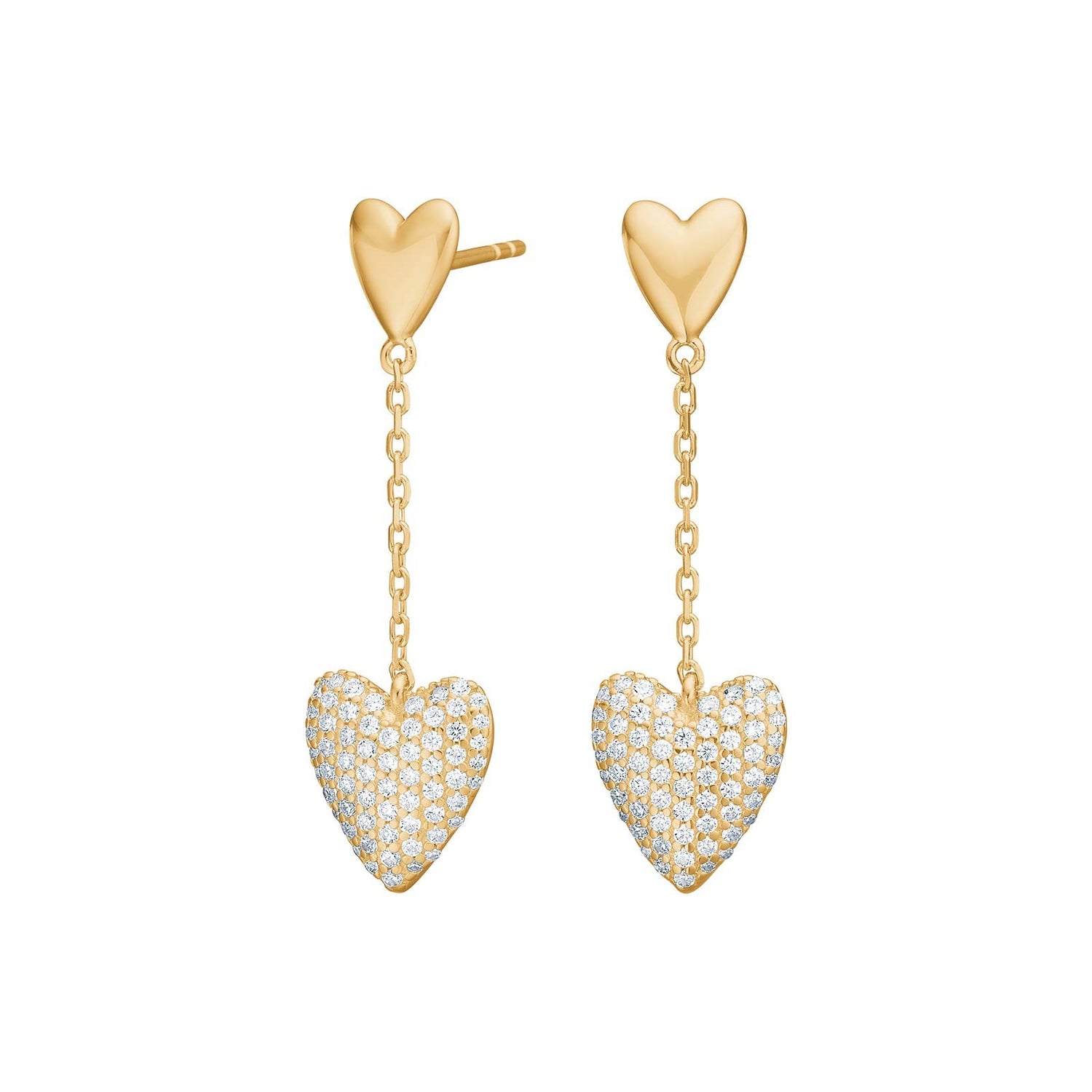 Silver earrings RISANOR - Gold plated