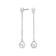 Silver drop earrings TIANOR