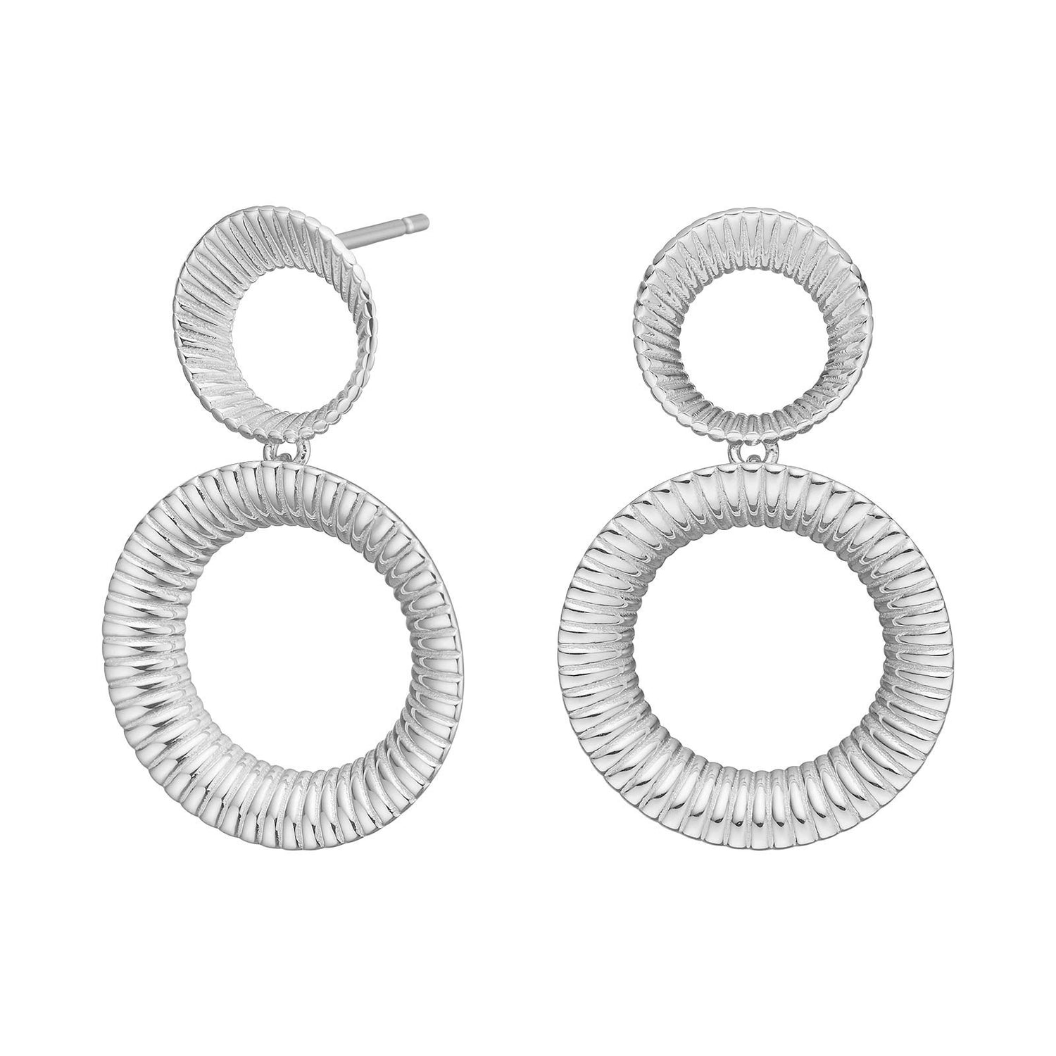 Silver ear hangers 2 ENERGY52 - Rhodium plated