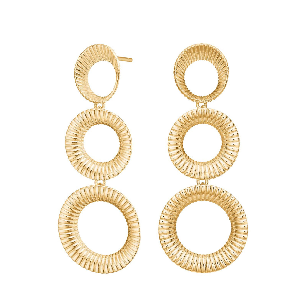 Silver ear hangers 3 ENERGY52 - Gold plated