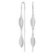 Silver earrings LEAVE52
