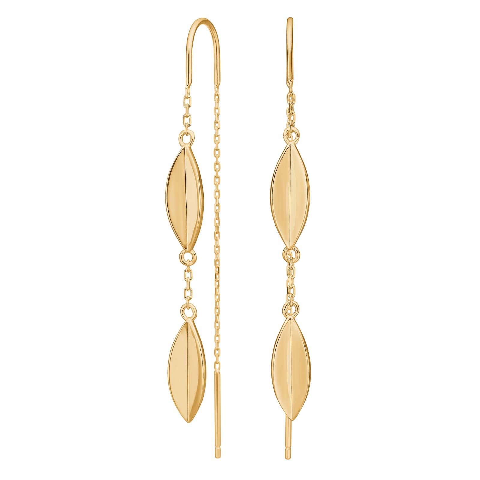 Silver earrings LEAVE52