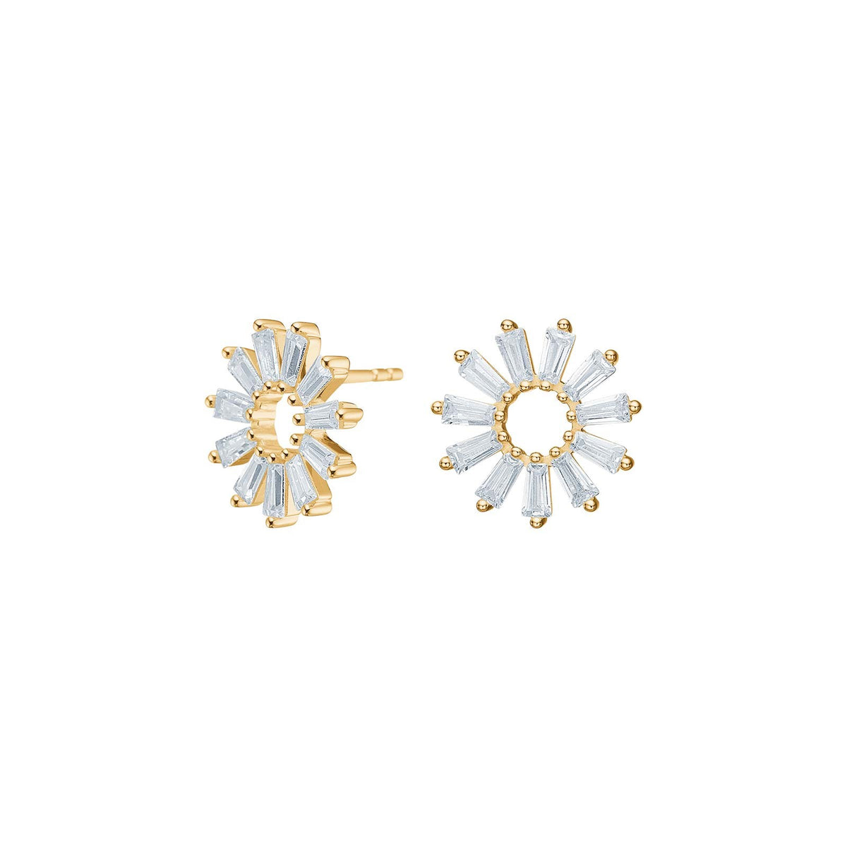 Silver earrings ROSETTANOR - Gold plated