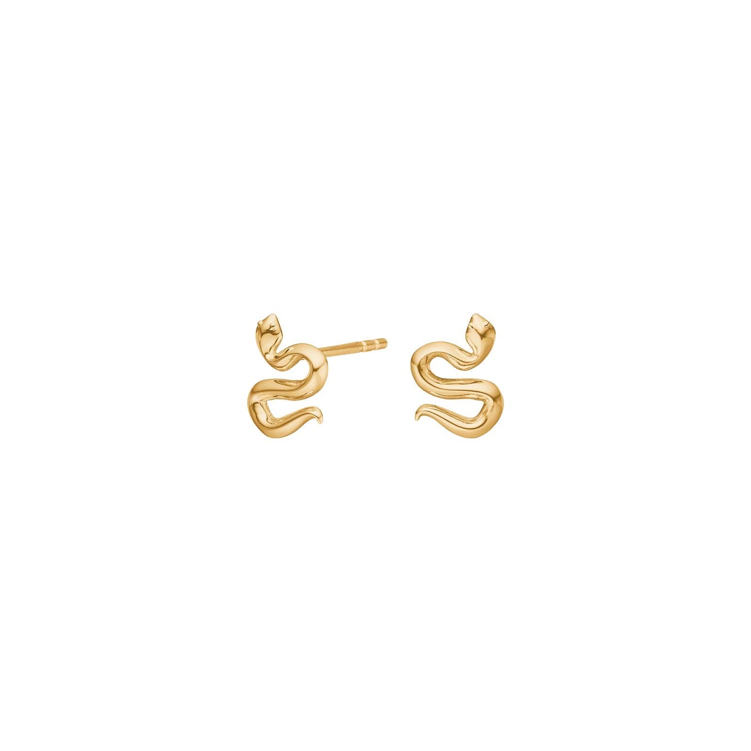 Silberohrring klein SNAKE52 - Vergoldet