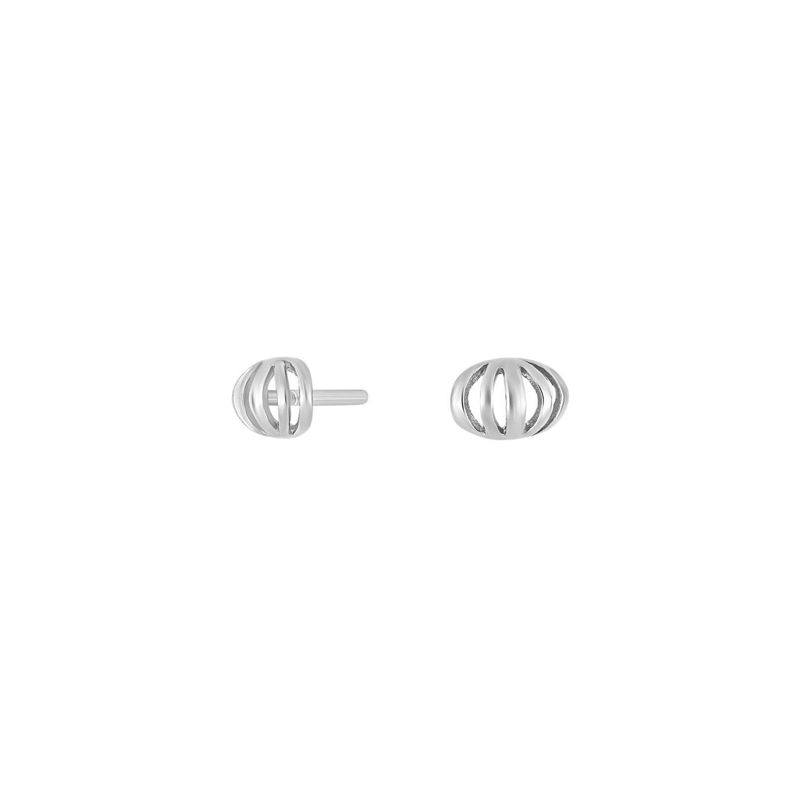 Rhod. silver earrings