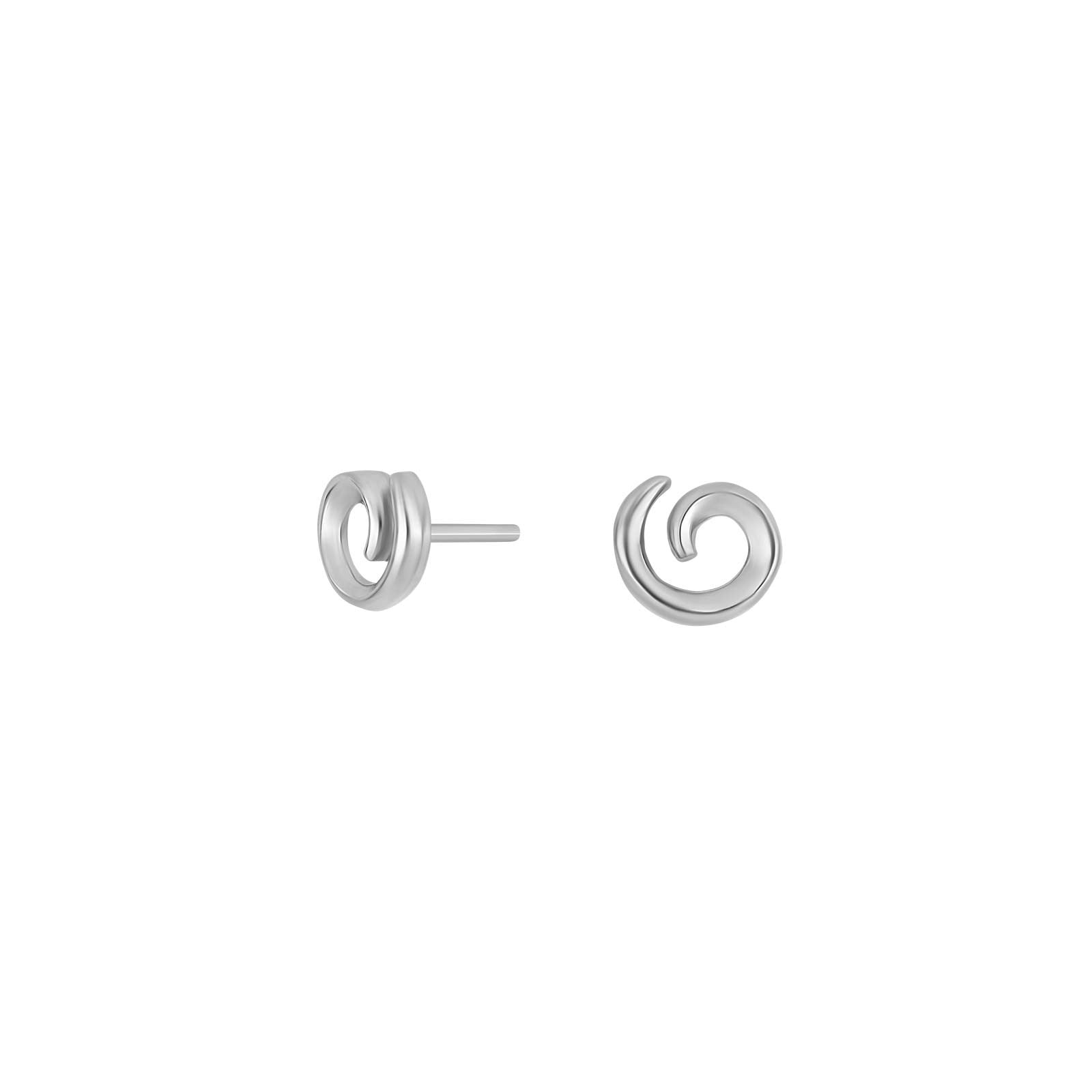 Rhod. silver earrings