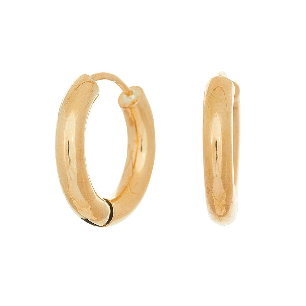 8kt. guldcreoler 15 mm