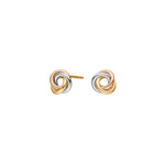 8ct. gold earrings bicolor knot