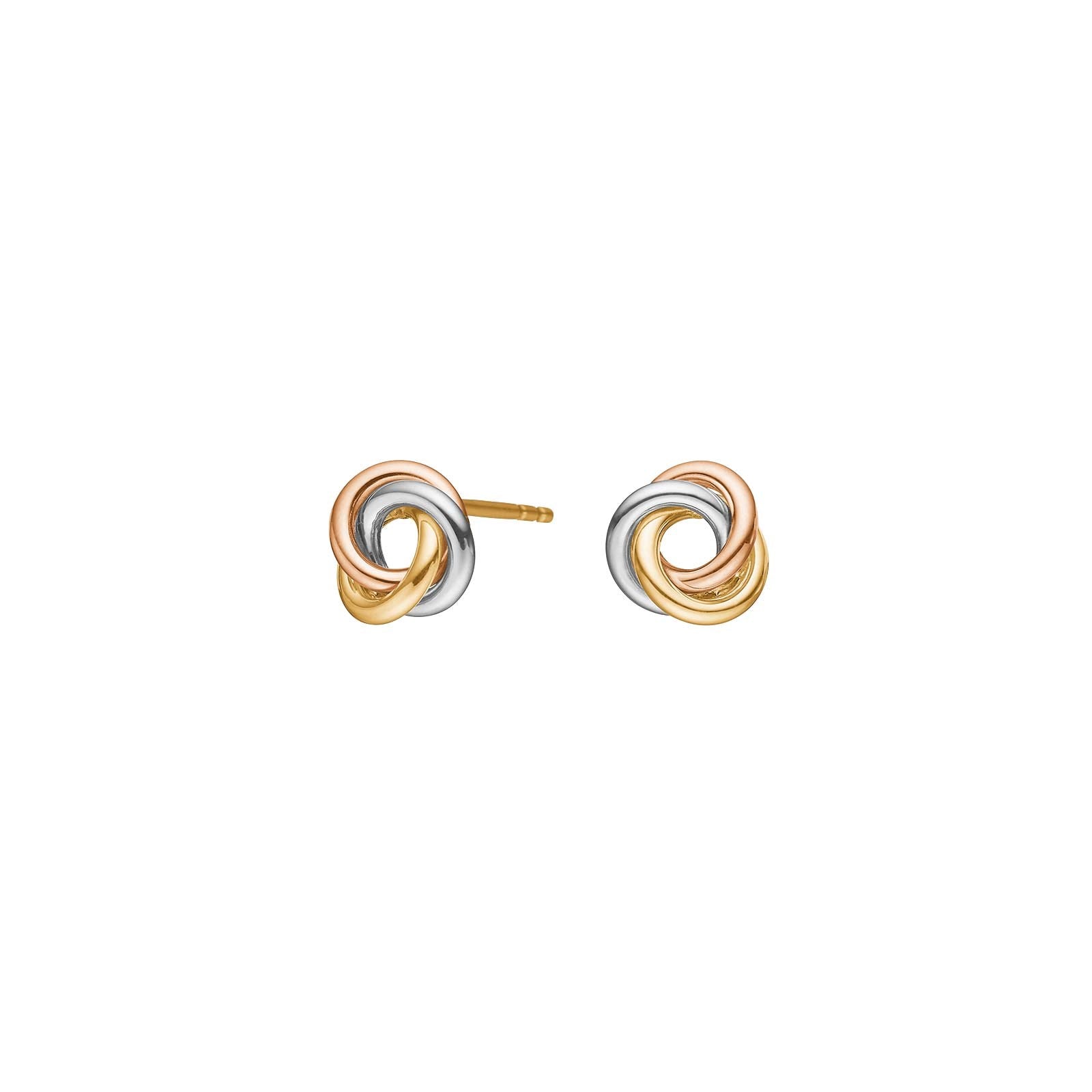 8ct. gold earrings bicolor knot