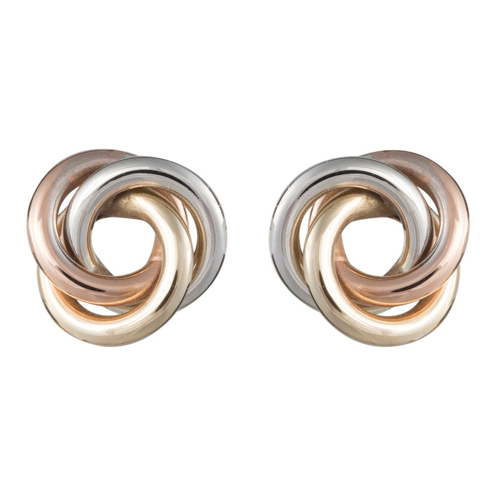 14ct. gold earrings bicolor knot
