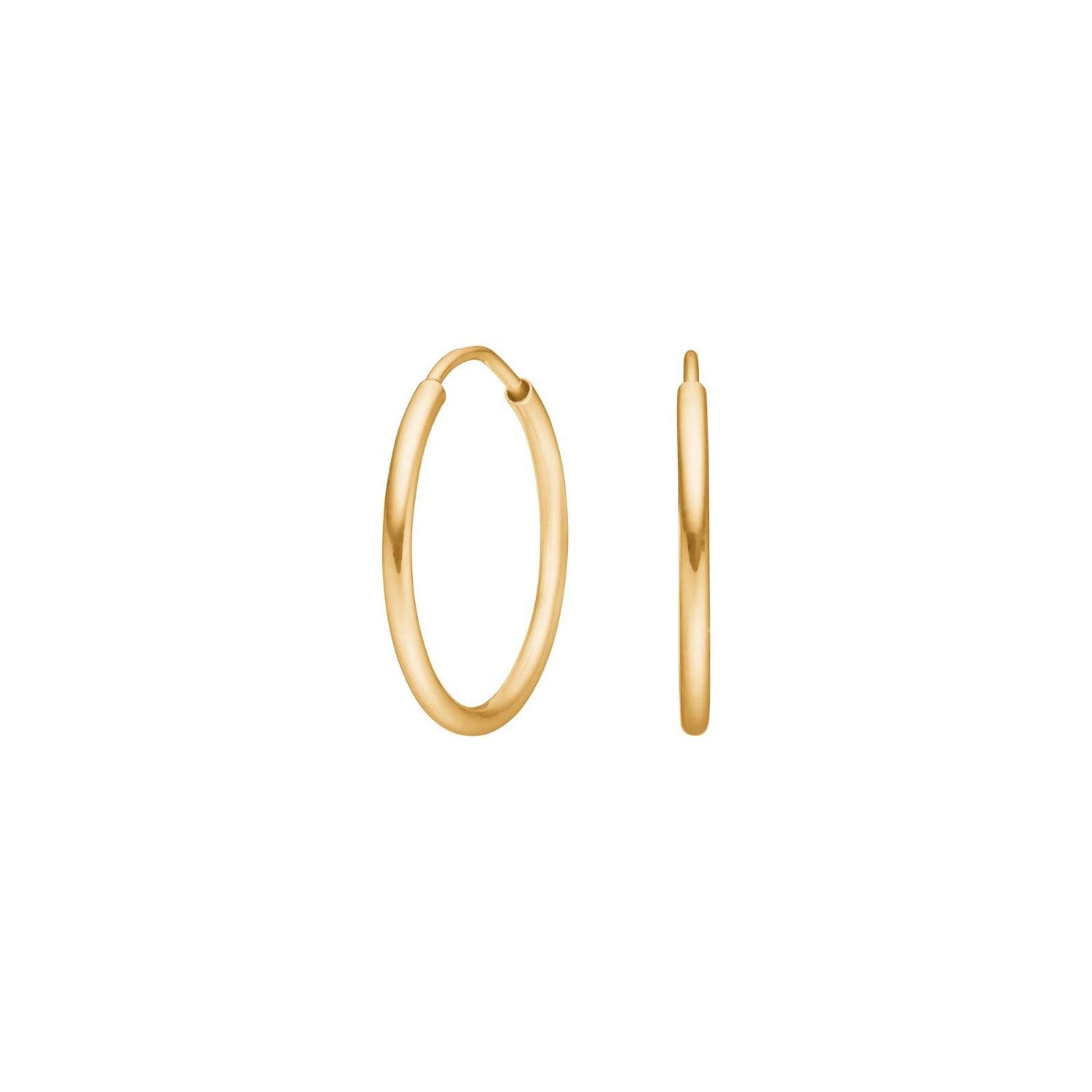 8ct. gold hoops 17mm