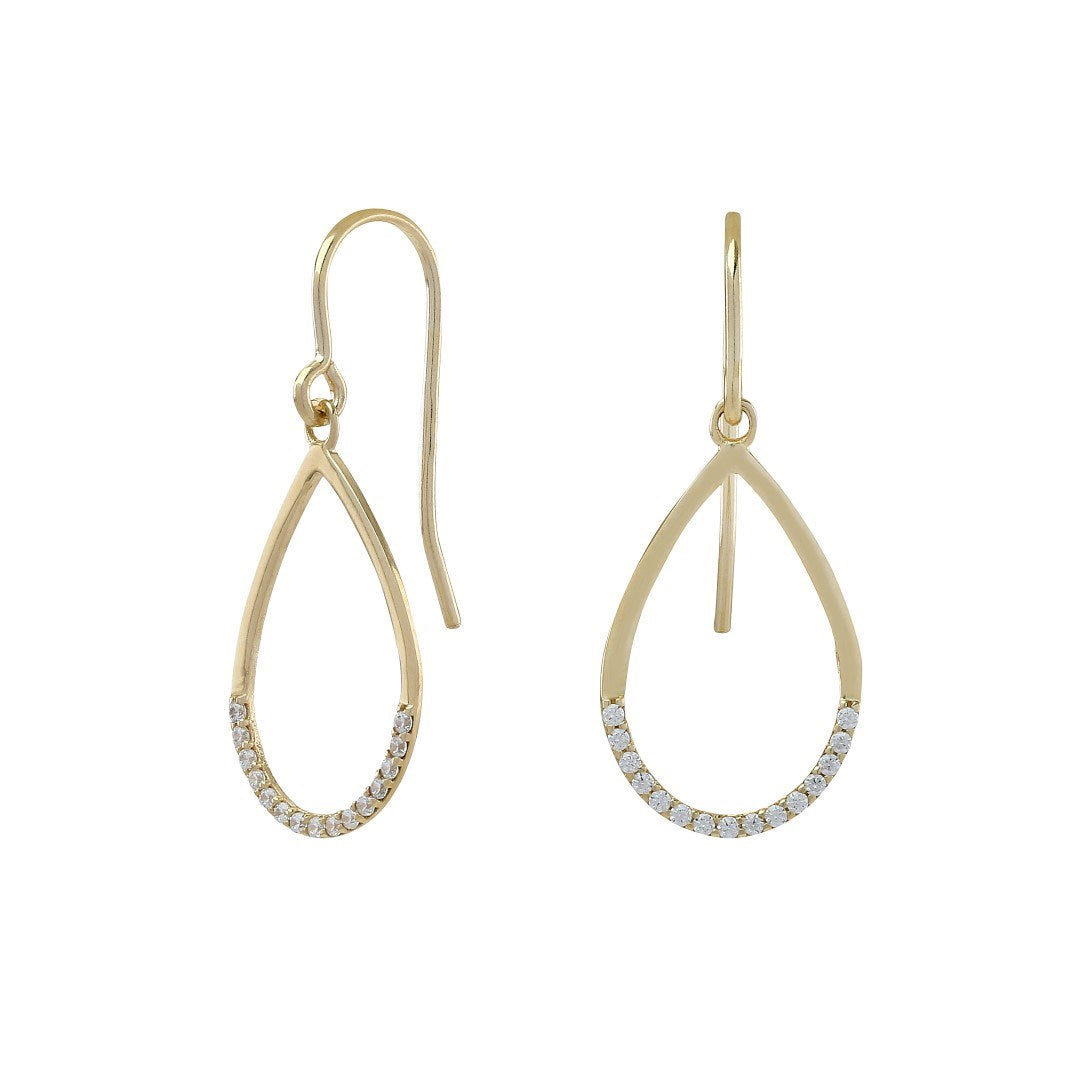 8ct. gold earrings w/cz