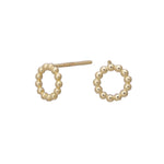 8ct. gold earrings circle w/ball
