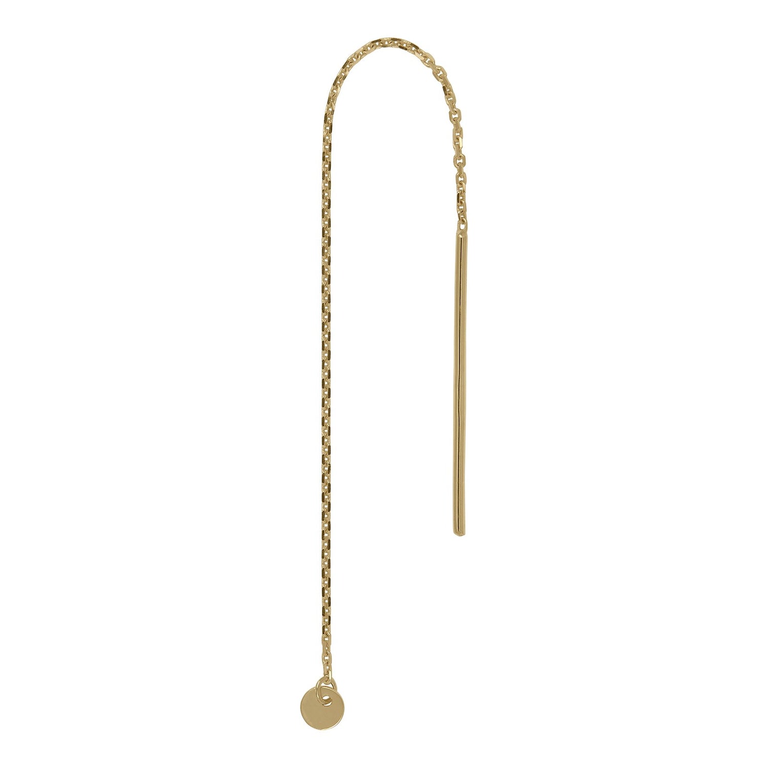 8 Karat Gold-Ohrkette mit 3 mm Platte, 1 Stk.