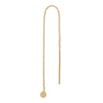 14ct. gold earring w/3mm plate PIERCE52 1pc.