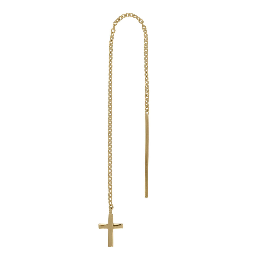 8ct. gold earring w/cross 1pc.