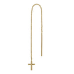 8ct. gold earring w/cross 1pc.