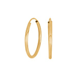 8kt. guldcreoler oval 25x2mm