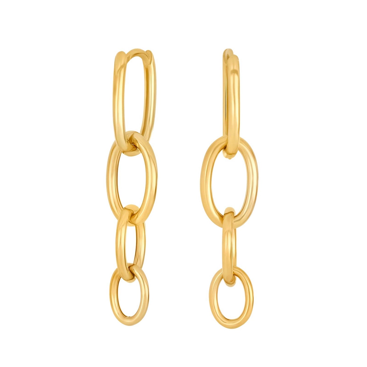 8 Karat Gold Ohrringe offene Glieder