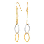8ct. gold earrings bicolor