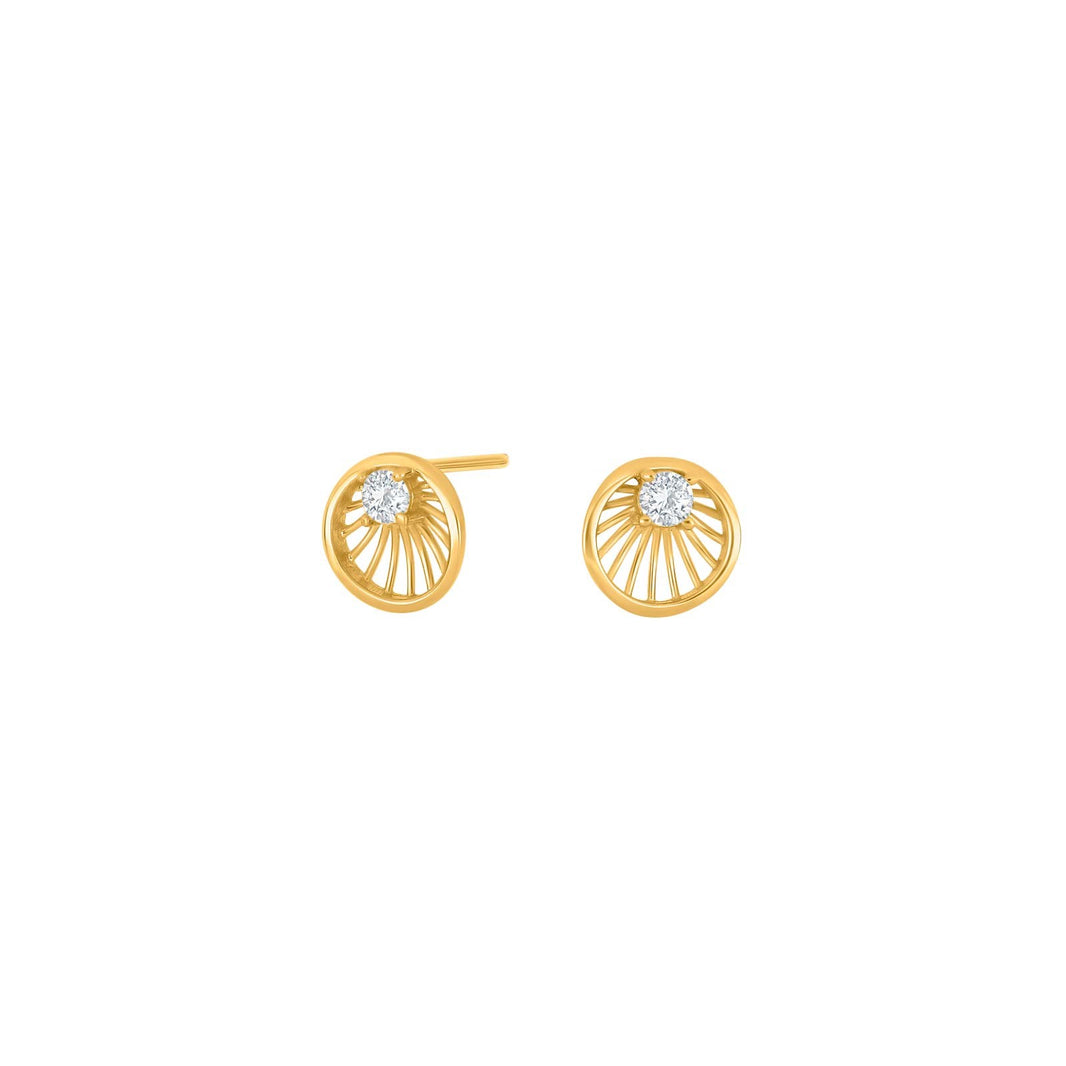 8ct. gold earrings w/cz