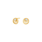 8ct. gold earrings w/cz