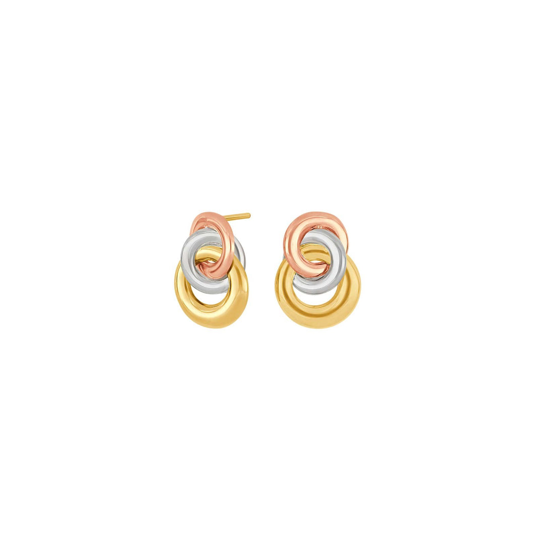 9ct. gold earrings 3-color