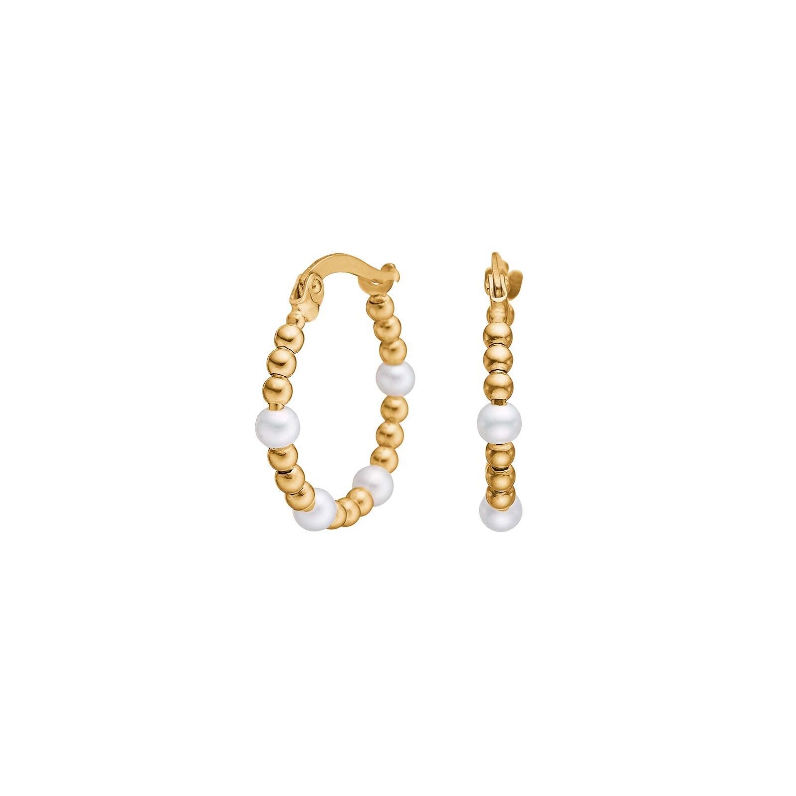 8ct. Gold hoops w/FWT