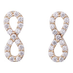 8ct. gold earrings infinity w/cz