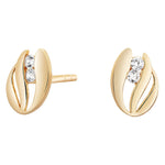 14ct. gold earrings w/cz
