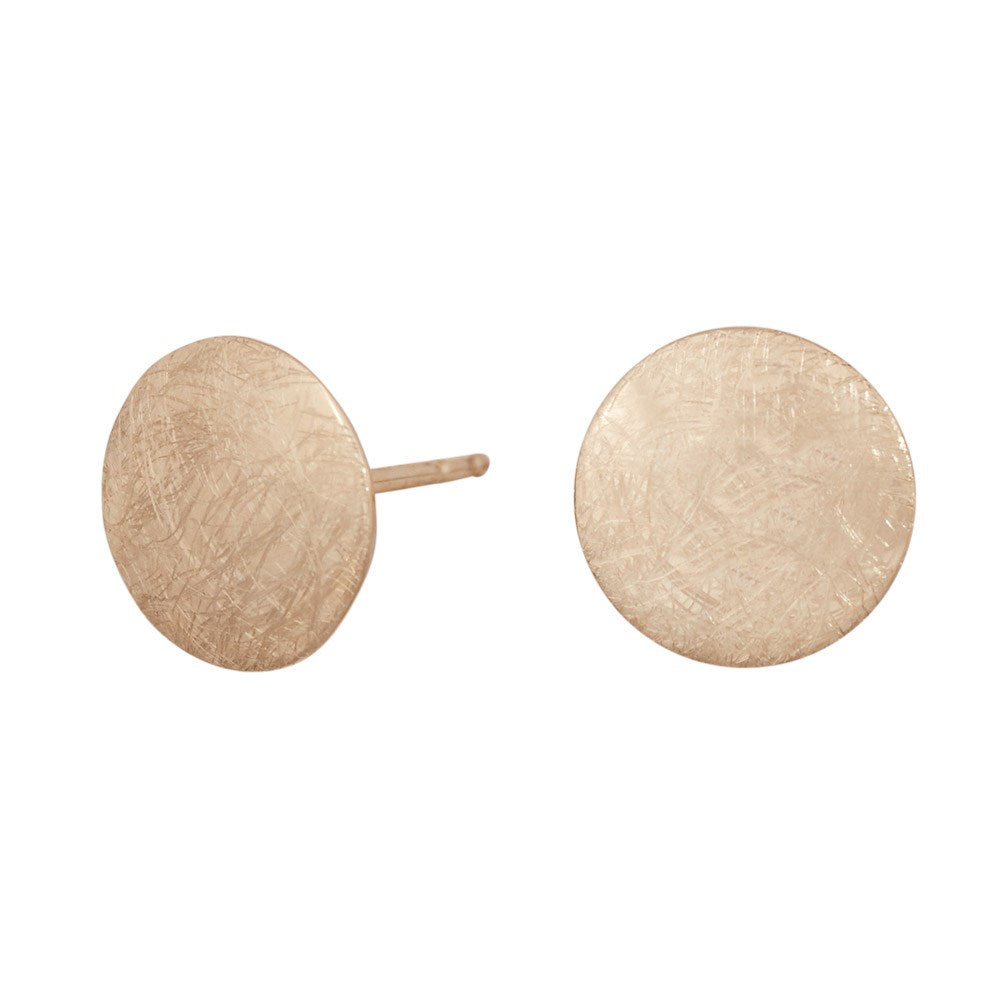 8ct. gold earrings round plate