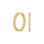 8ct. gold hoops w/cz 18mm