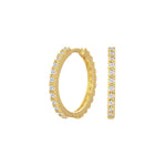 14ct. gold hoops w/cz 18mm