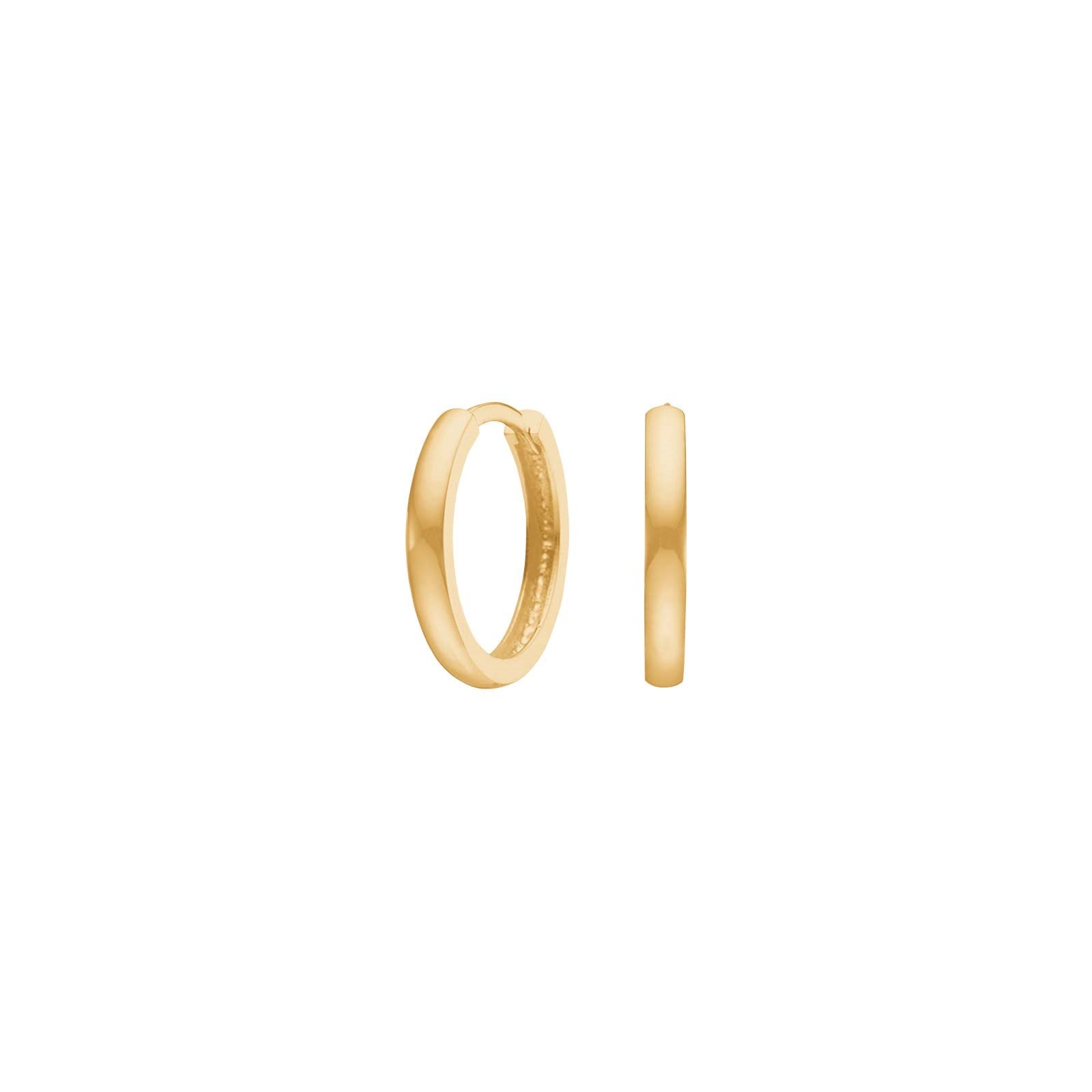8kt. goldcreolen 2*14mm