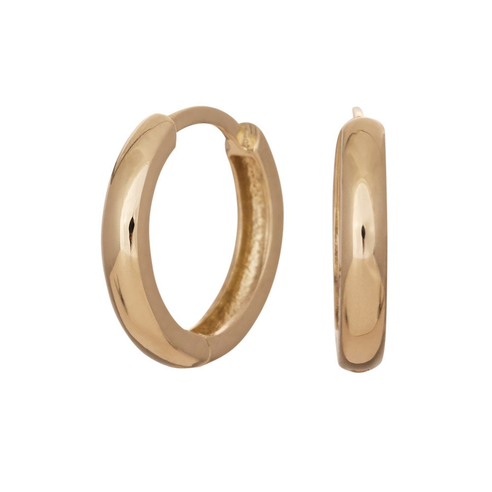 8kt. goldcreolen 2*14mm