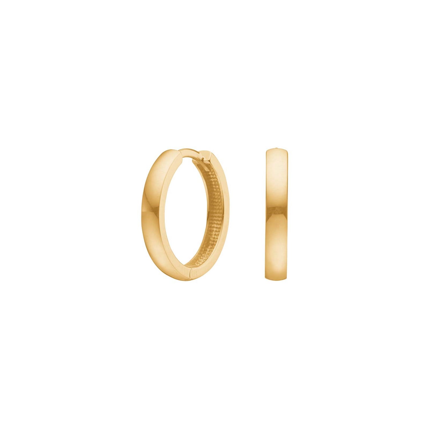 8kt. goldcreolen 3*16mm