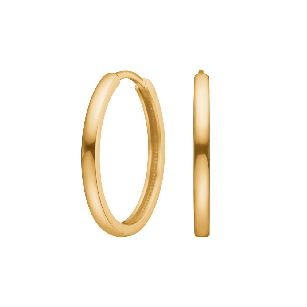 8ct. Gold Creolen 2x20mm