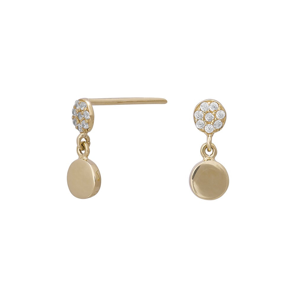 8ct. gold earrings w/cz