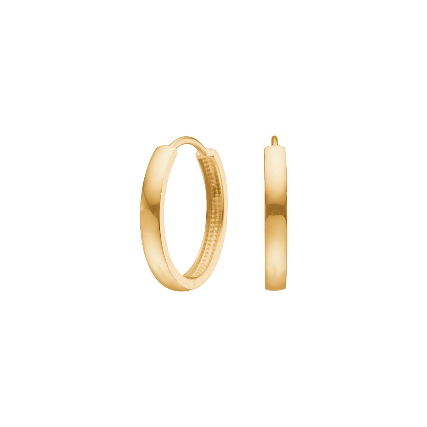 8kt. goldcreolen 3*20mm