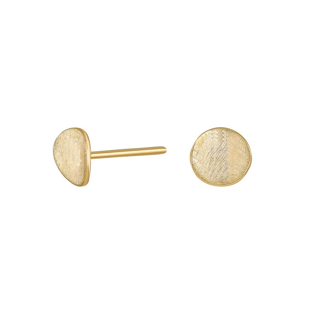 8kt. goldohrringe Platte 6mm