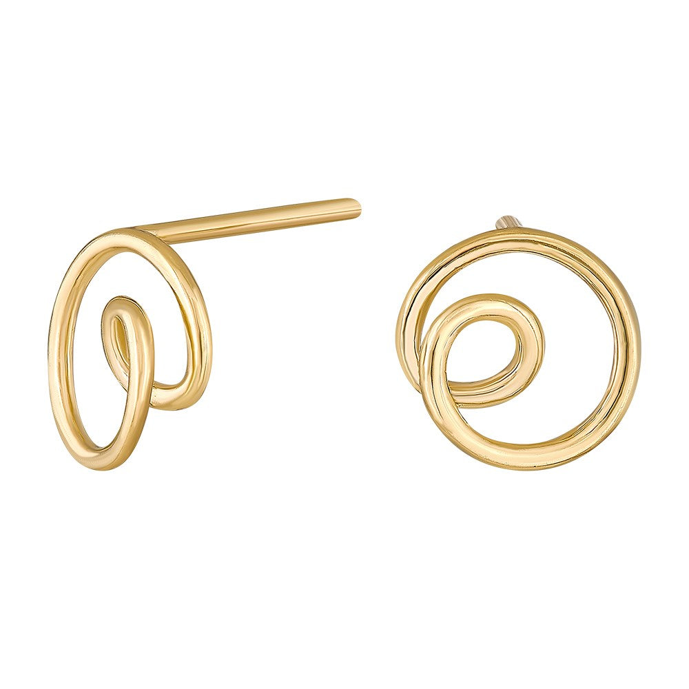 8kt. guldørestikker cirkel