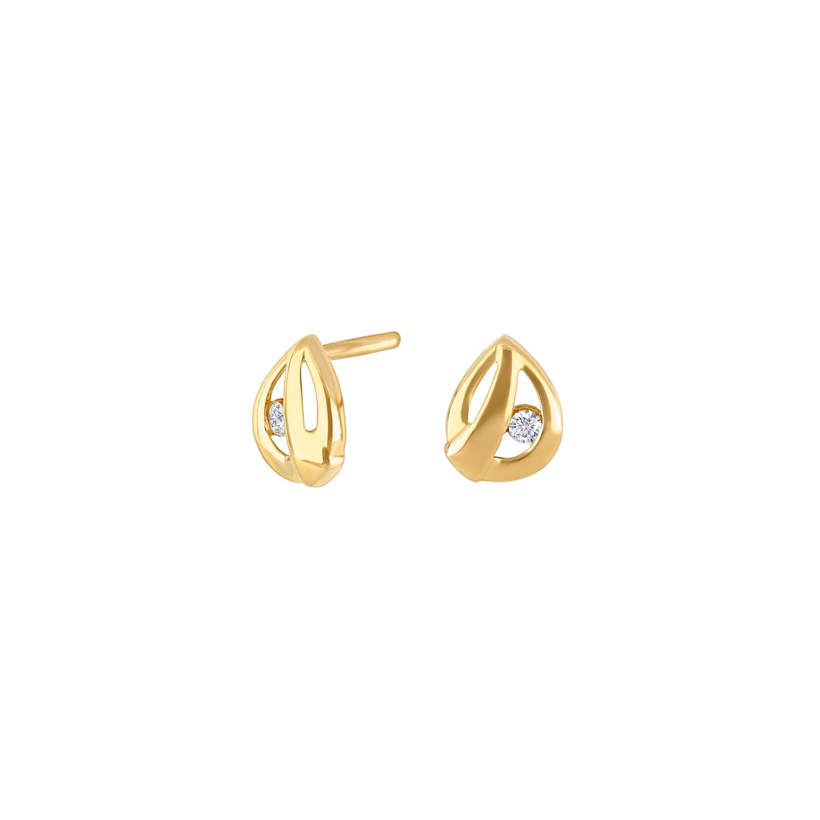8ct. gold earrings w/cz