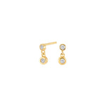 8ct. gold earrings w/cz