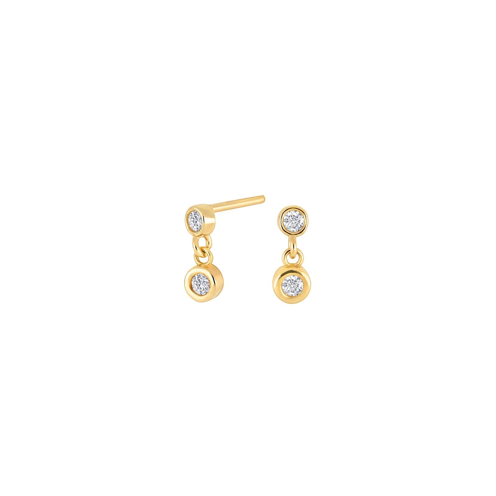 8ct. gold earrings w/cz